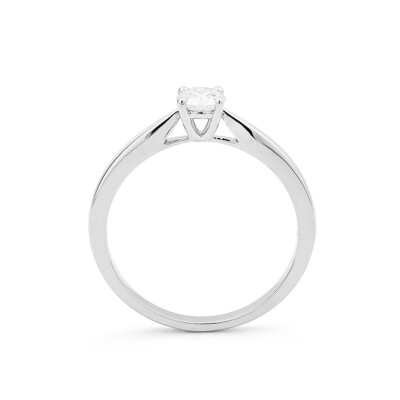 Bague solitaire Promesse d'Eclat or blanc diamant