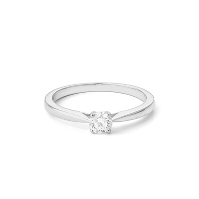 Bague solitaire Promesse d'Eclat or blanc diamant