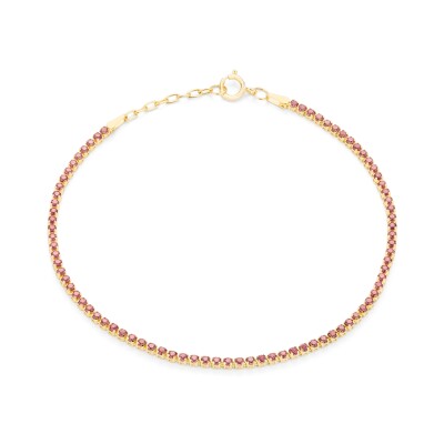 Bracelet Eos or jaune rhodolites