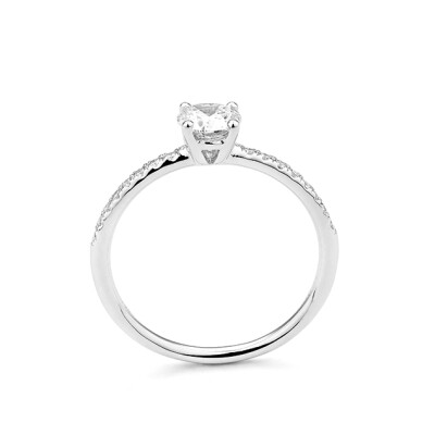 Solitaire ring Aphrodite Raynal white gold and diamonds