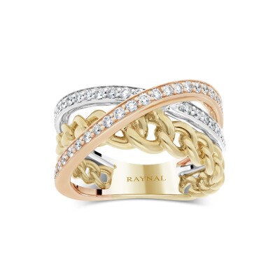 Bague Gaïa or jaune, or blanc, or rose diamants