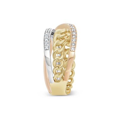 Bague Gaïa or jaune, or blanc, or rose diamants
