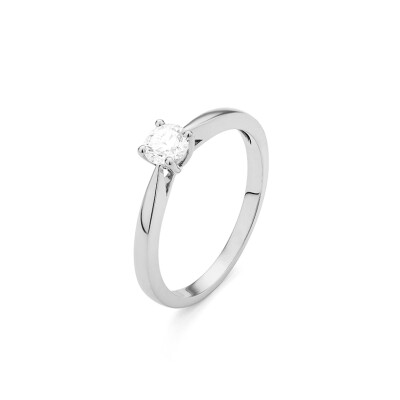 Bague Solitaire Solo or blanc diamant