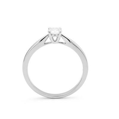 Bague Solitaire Solo or blanc diamant