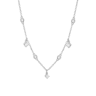 Collier Pampilles or blanc diamants