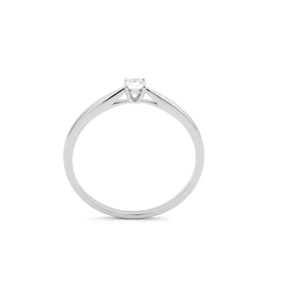 Bague Solitaire Classique or blanc diamant
