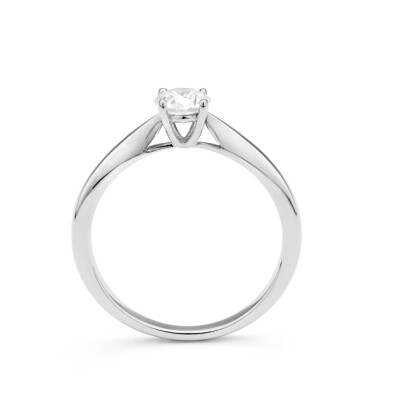 Bague Solitaire Classique or blanc diamant