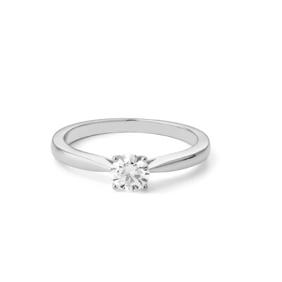 Bague Solitaire Classique or blanc diamant