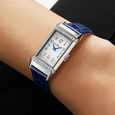 Reverso One Monoface Diamond Stainless Steel Quartz Watch 40.1 x 20 mm