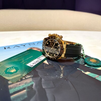 Rolex Daytona 116518LN – Yellow Gold – Black Dial with Diamond Indexes – Oysterflex – 2020