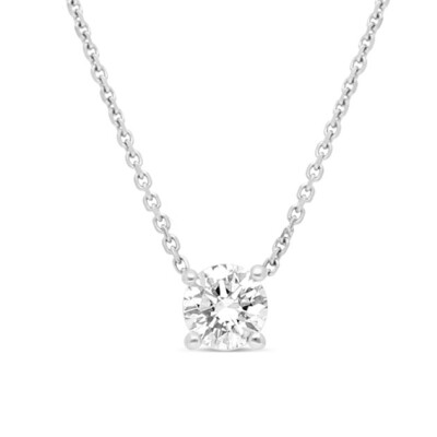 Collier Classique or blanc diamant
