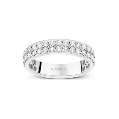 Bague Ligne Eternelle or blanc diamant