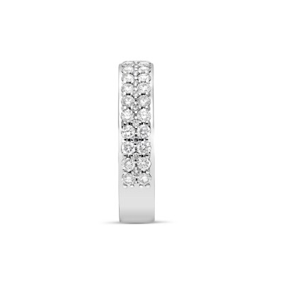 Bague Ligne Eternelle or blanc diamant