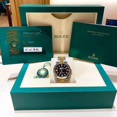 Rolex Explorer – Réf. 124273 – Bicolore Acier & Or Jaune – 2024 - Full Set