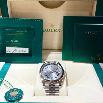 Rolex Datejust 41 – Réf. 126334 – Cadran Gris rhodium – Full Set – 2022
