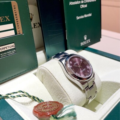 Rolex Oyster Perpetual 31 – Réf. 177200 – Cadran Violet Roman – Full Set