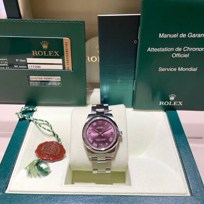 Rolex Oyster Perpetual 31 – Réf. 177200 – Cadran Violet Roman – Full Set