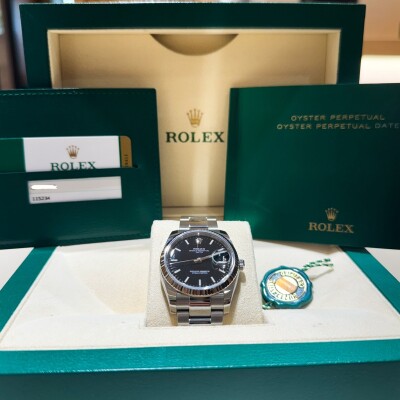 Rolex Oyster Perpetual Date 34 mm – Ref. 115200 – Cadran Noir – Full Set 2020