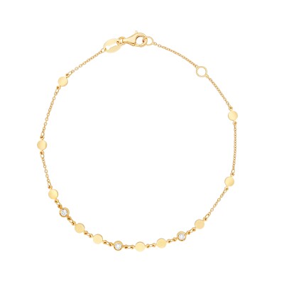 Bracelet Pastilles or jaune Diamant