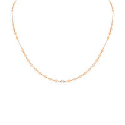 Collier Pastilles or rose, Diamant