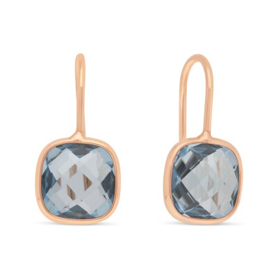 Boucles d'Oreilles Reflet or rose Topaze London