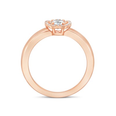 Bague Fleurette or rose Diamant