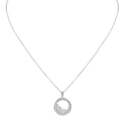 “Clair de Lune” Pendant – white gold diamonds Karima RAYNAL