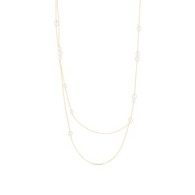 Collier Sautoir Elégance or jaune Perles