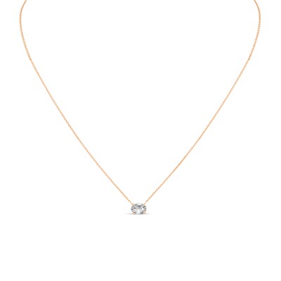Collier Force Ovale or rose Diamant