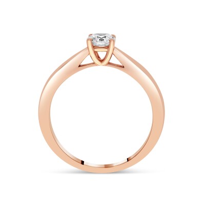 Bague Solitaire Classique or rose Diamant