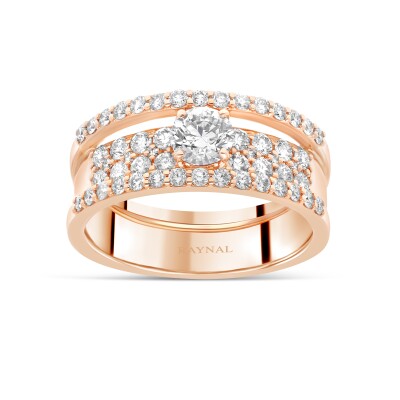 Bague Hera or rose Diamant