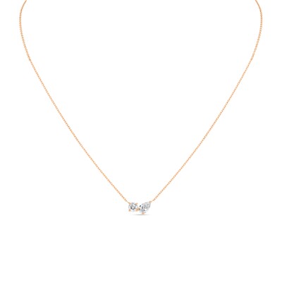 Collier Equilibre Précieux or rose Diamant