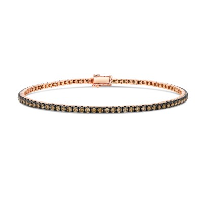 Bracelet Rivière Eclipse or rose, or noir, Diamant