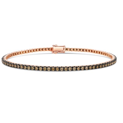 Bracelet Rivière Eclipse or rose, or noir, Diamant