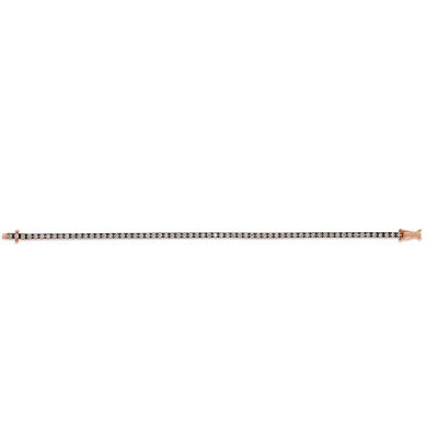 Bracelet Riviere Eclipse or rose, or noir, Diamant