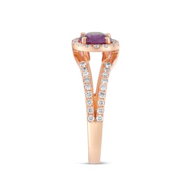 Bague Rosé Impériale en or rose, diamants et saphir