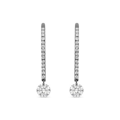 Boucles d'oreilles Raynal en or noir et diamants