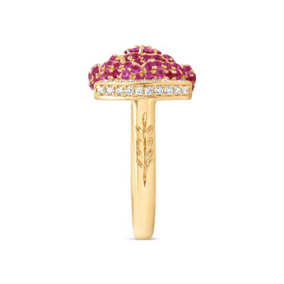 Bague Roselia de Calisson or jaune Diamant, Saphir