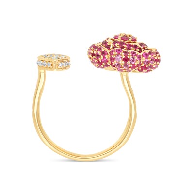 Bague Roselia de Calisson or jaune Diamant, Saphir
