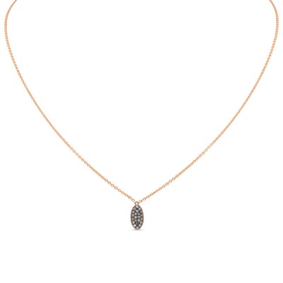 Collier Mini Calisson Signature or rose, Diamant