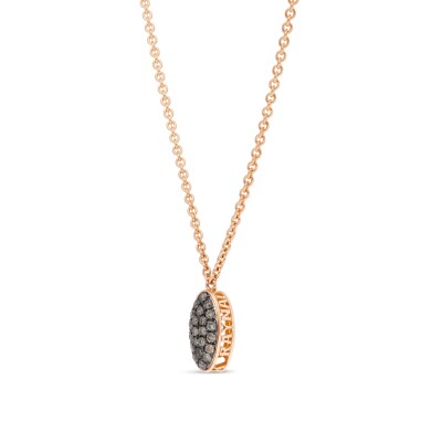 Collier Mini Calisson Signature or rose, Diamant