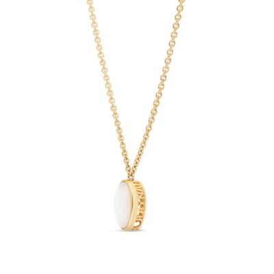 Collier Calisson Signature or jaune, Nacre