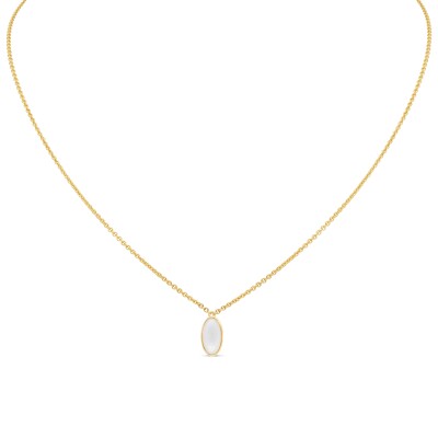Collier Calisson Signature or jaune, Nacre