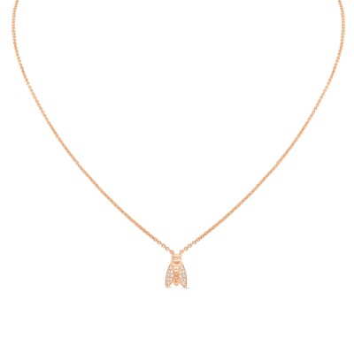 Collier Cigaloun or rose Diamant