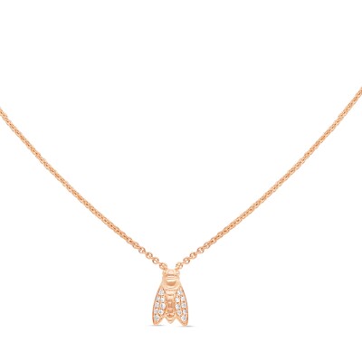 Collier Cigaloun or rose Diamant