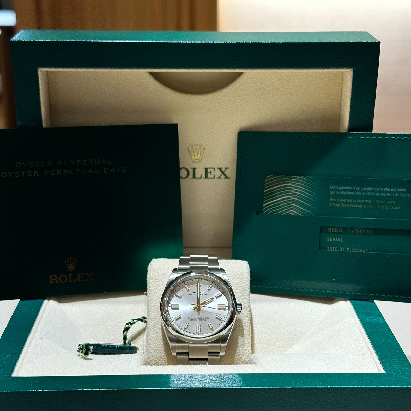Rolex Oyster Perpetual 36 mm – Ref. 126000 – Silver dial – Full Set 2020