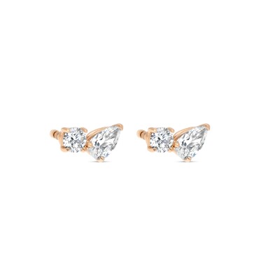 Precious Balance Earrings – Diamonds & Rose Gold Karima Raynal