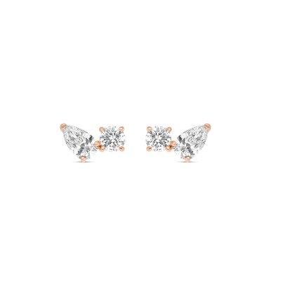 Precious Balance Earrings – Diamonds & Rose Gold Karima Raynal
