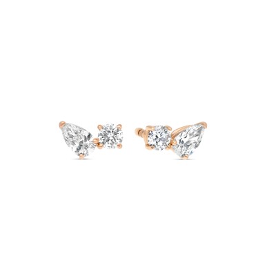 Precious Balance Earrings – Diamonds & Rose Gold Karima Raynal