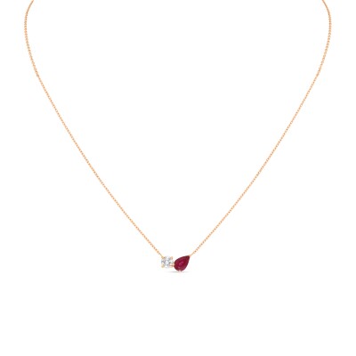Precious Balance Necklace – Ruby & Diamond Karima Raynal